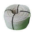 white 3 strands twisted polyester multifilament rope